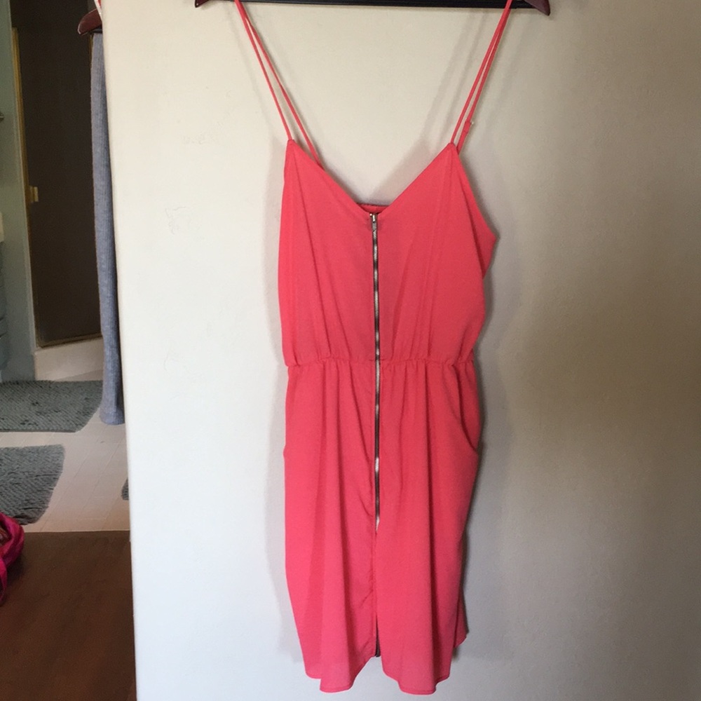 Salmon Pink Francesca closet zipper front dress